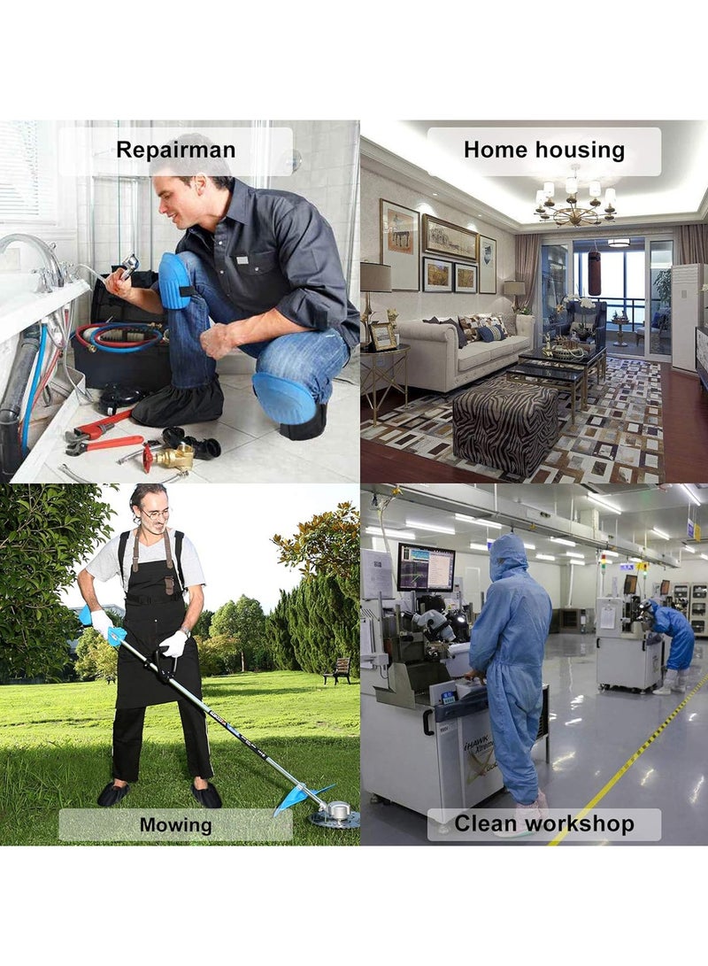 3 Pairs Reusable Filmy Mesh Non-Slip Washable Shoe Covers, Breathable Fabric, One Size Fit, Quiet Sole, Lightweight Indoor Shoe Protectors – Black - Image 5